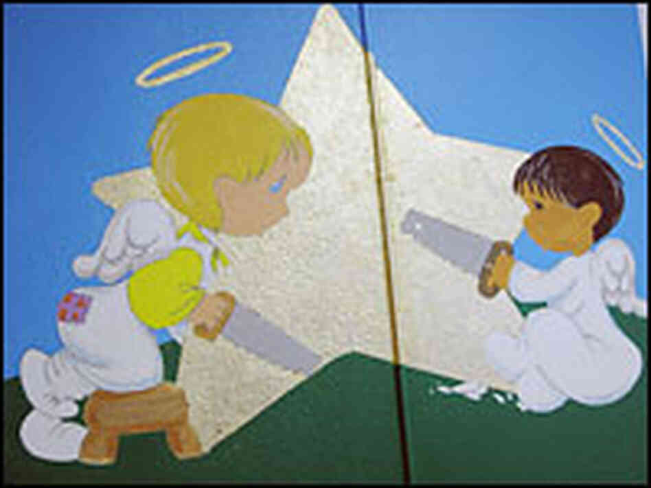 A mural adorns a playroom at Fort Hood's Gold Star Family Support Center.