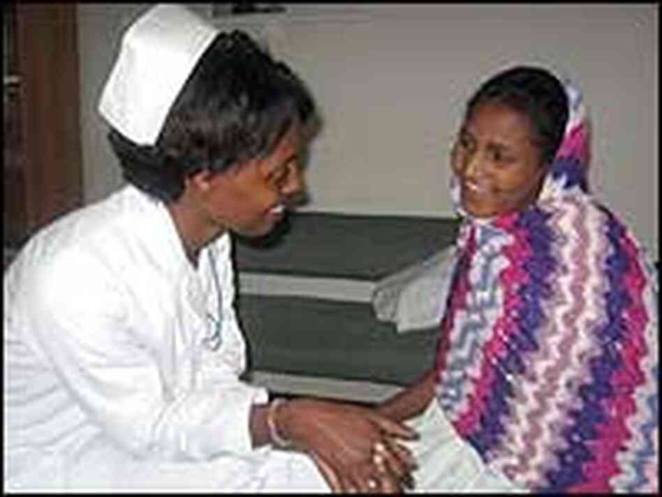 Nurse Bethlehem Tesfaye with Fantan Dere Nurse Bethlehem Tesfaye with Fantan Dere