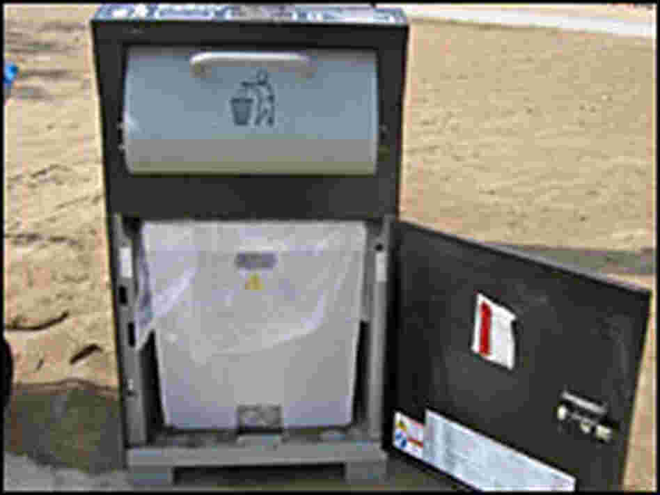 A "Big Belly" trash compactor in Chicago