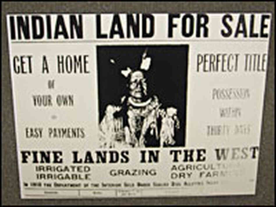 A sign advertising Indian land