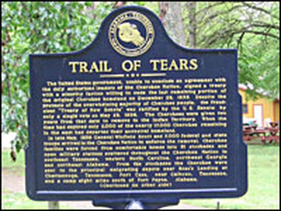 Trail of Tears sign