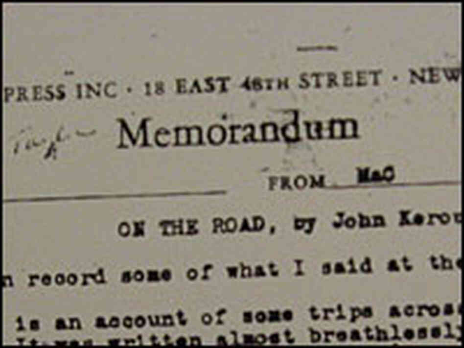 Malcom Cowley memo
