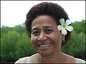 Penina Nemata, a resident of Suva, works with a climate witness program set up by the World Wildlife Fund. The program encourages villagers to record changes in their environment, such as increased storm surges and bleached coral.