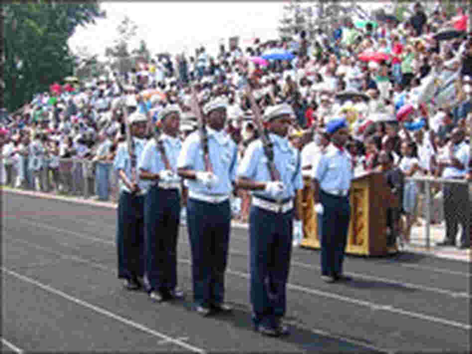 Color Guard Performs at Northwestern High School Graduation