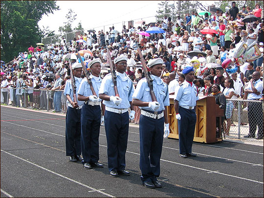 Color Guard Performs at Northwestern High School Graduation