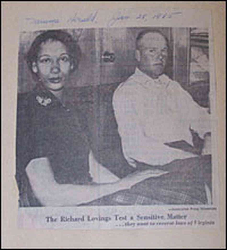 A newspaper clipping of the Lovings from the Miami Herald dated January 28, 1965