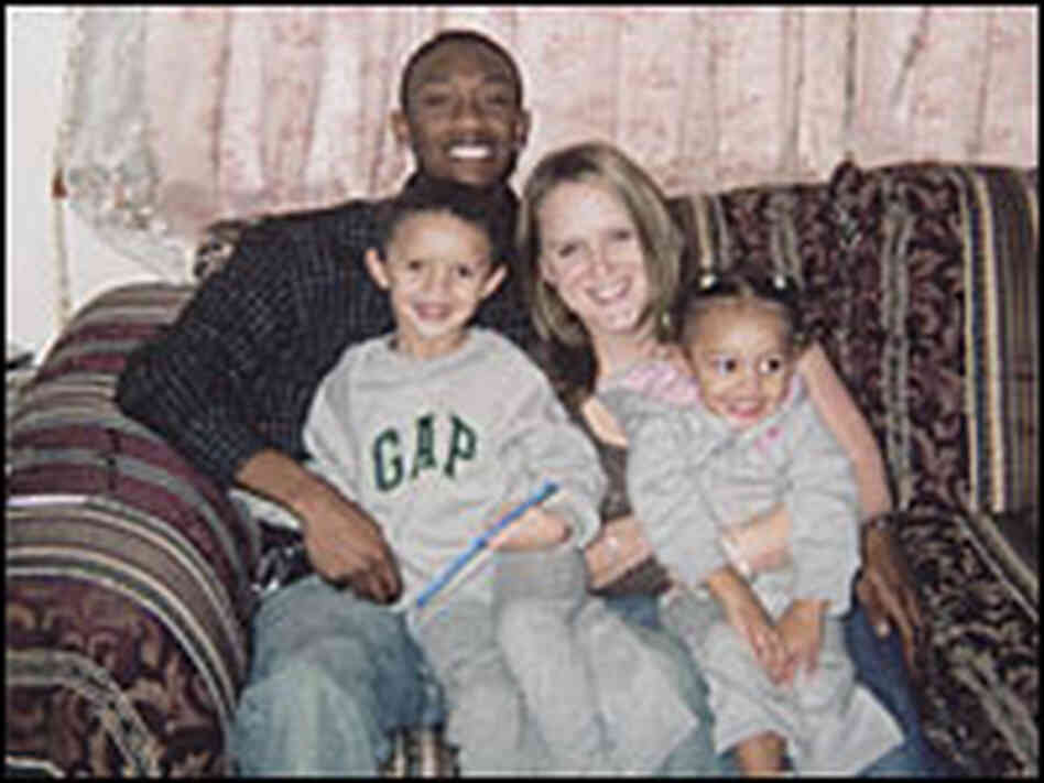 Bryan Walker, Anna Blazer, and their two children, Brianna and Brandon