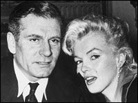 Olivier with Marilyn Monroe, 1956; he directed and co-starred with her in <em>The Prince and the Showgirl.</em>