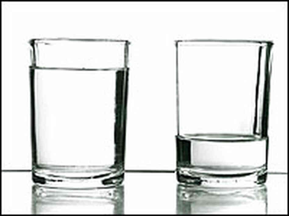 A glass of water A glass of water