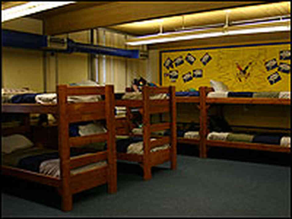 Bunk beds at the Northwest Regional Youth Center in Kansas City, Missouri.