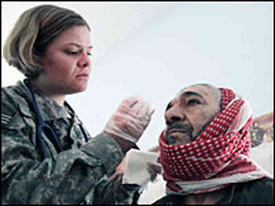 A medic with the U.S. Army's 82nd Airborne Division