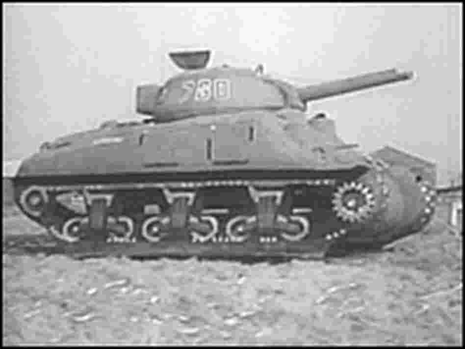 This is an example of inflatable tanks created by soldiers of the 23rd.