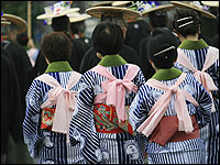 Women walking in downtown Tokyo