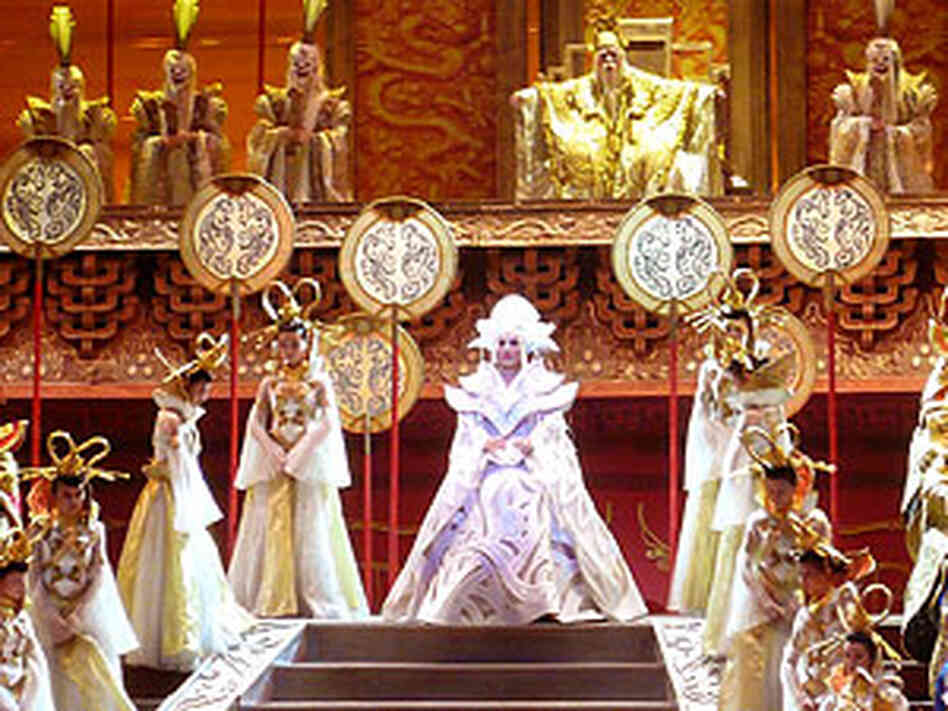 Princess Turandot appears at a staging in Shanghai of the Puccini opera that bears her name.