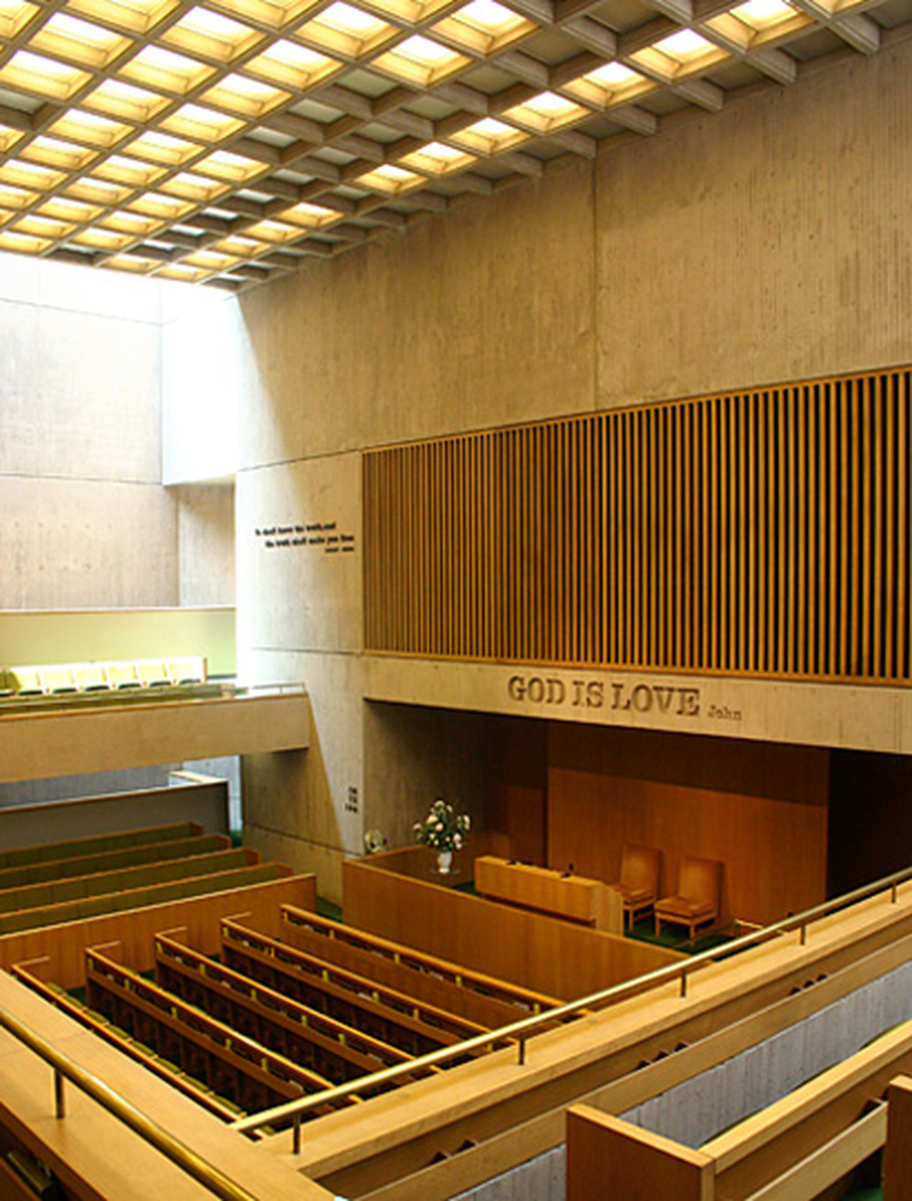 The inside of the Third Church of Christ, Scientist