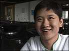 Chang Le, who goes by the English name Alex, at the Sichuan Higher Institute of Cuisine in Chengdu. Chang Le, who goes by the English name Alex, at the Sichuan Higher Institute of Cuisine in Chengdu.