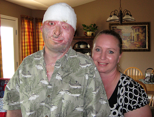 Robert Henline and his wife, Connie, at home in San Antonio.