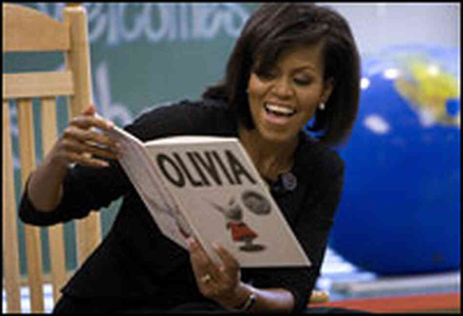 Michelle Obama reads to children at the ODU Child Study Center in Norfolk, Va. last week.