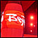 A gigantic soda bottle made from LED lights. Credit: Lisa Lim/NPR