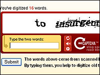 Screenshot from reCAPTCHA