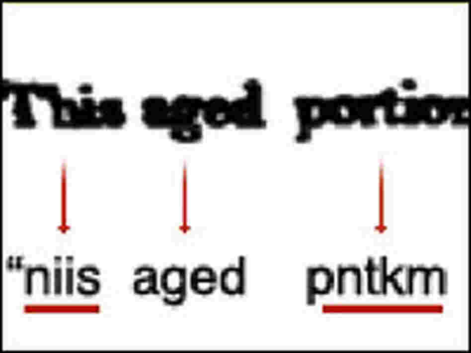 Comparisons of text read by OCR programs.