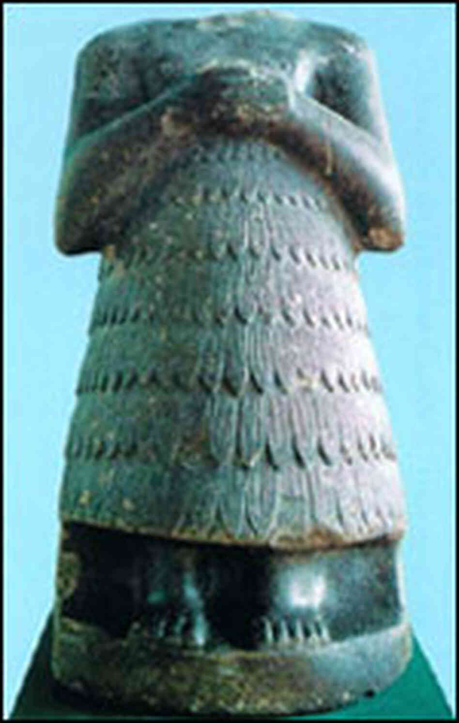 A 4,400-year-old statue of King Entemena. A 4,400-year-old statue of King Entemena.