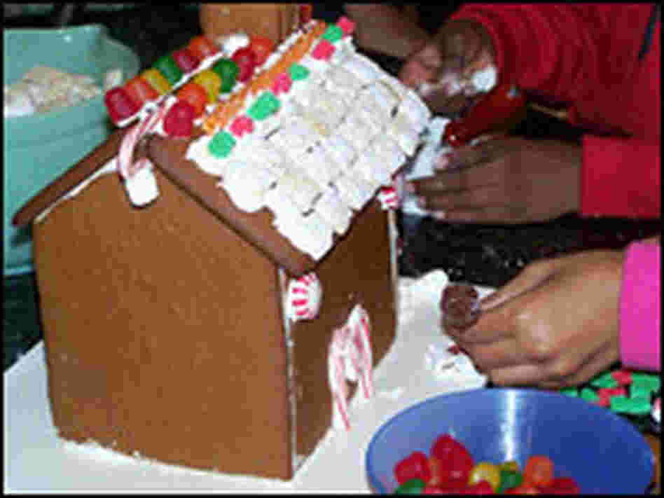 A gingerbread cottage
