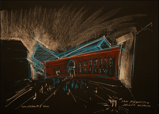 Daniel Libeskind's sketch of the CJM building.
