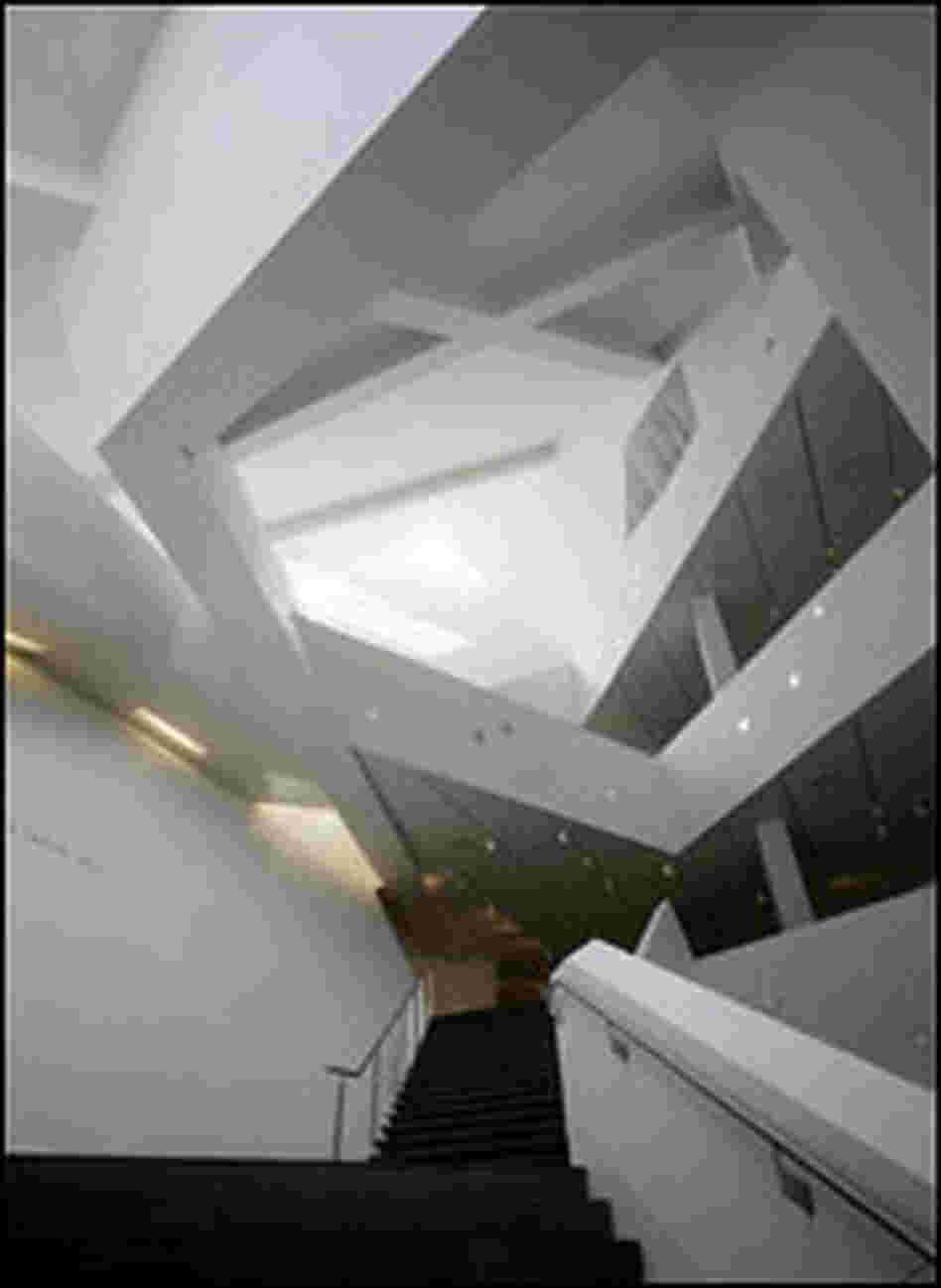 Interior stairway at the Denver Art Museum