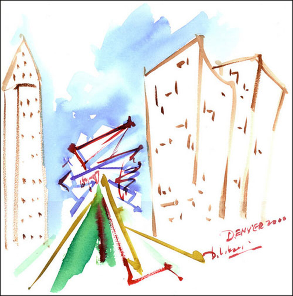 Daniel Libeskind's sketch of Denver Art Museum