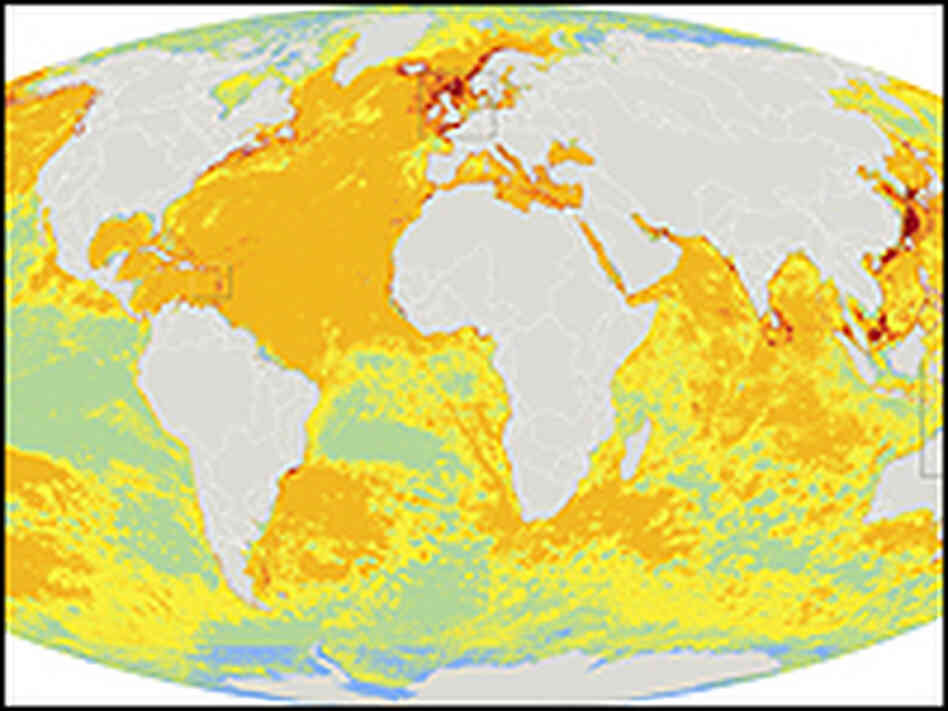 Map of oceans