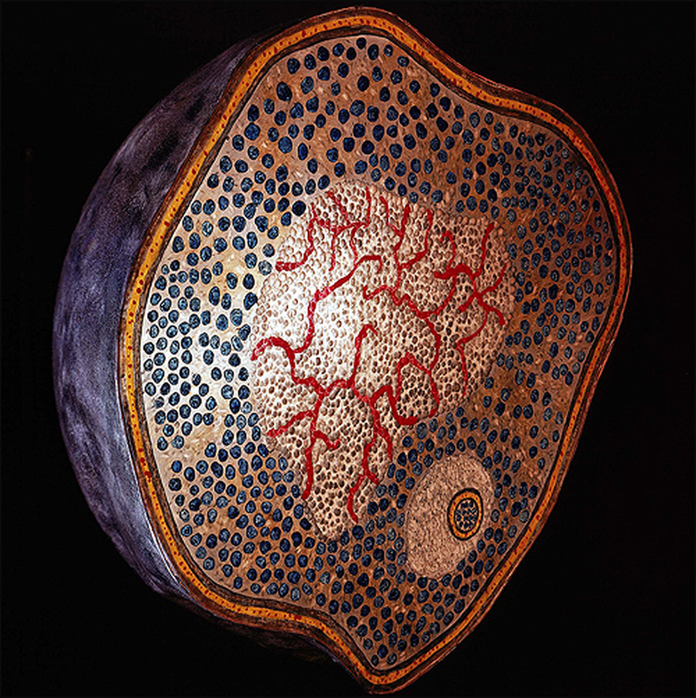 Artist's conception of mycoplasma bacterium.