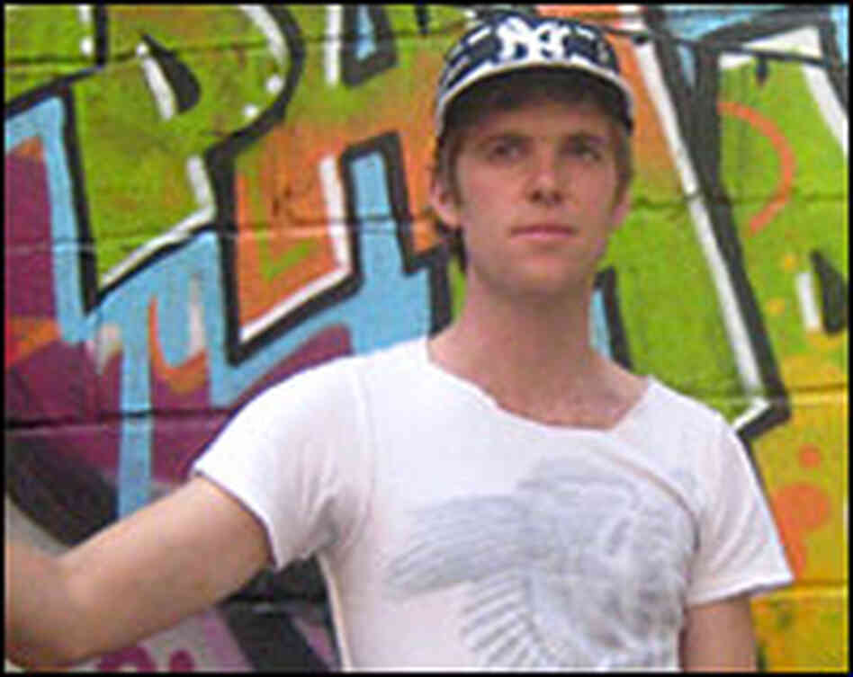 Charlie Halsey, co-founder of Alphabeta, stands in the graffiti store's art space.