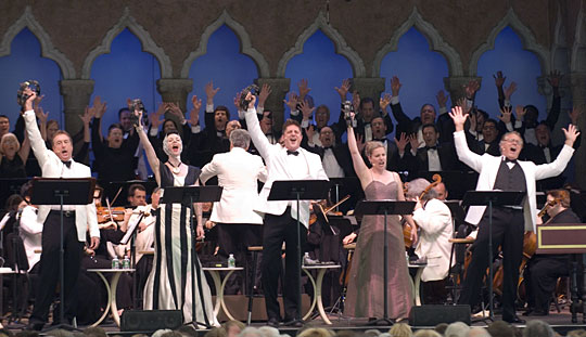 Idle (far left) performs in the U.S. premiere of 'Not the Messiah.'