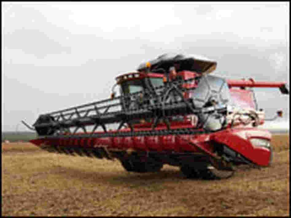 A Case Harvester on Erai Maggi's farm in Brazil.