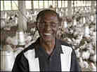 Kwabena Darko at his poultry farm in Ghana.