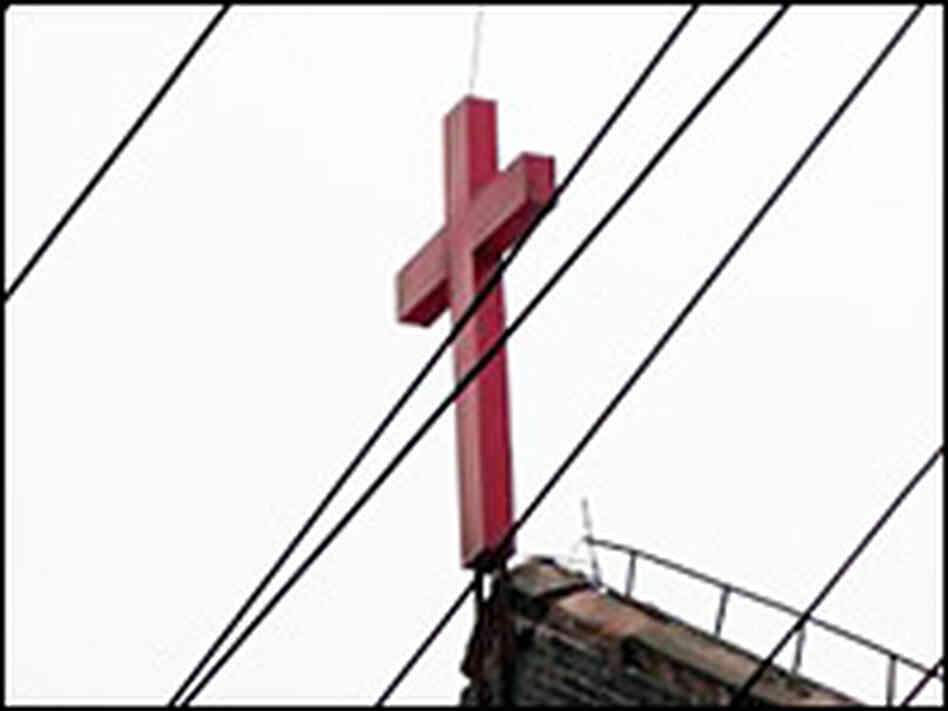 Cross atop Thanksgiving Christian Church in Chengdu Cross atop Thanksgiving Christian Church in Chengdu