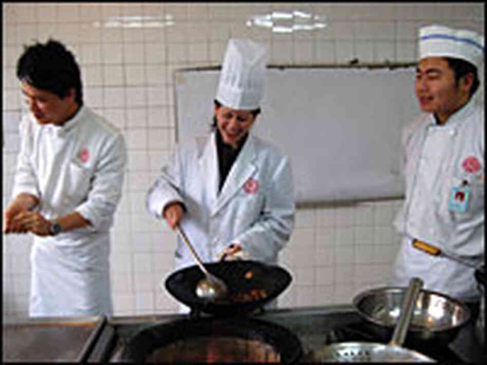 Melissa Block learns how to cook Kung Pao chicken