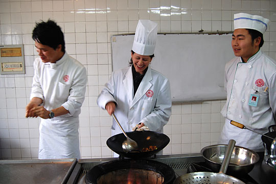 Melissa Block learns how to cook Kung Pao chicken