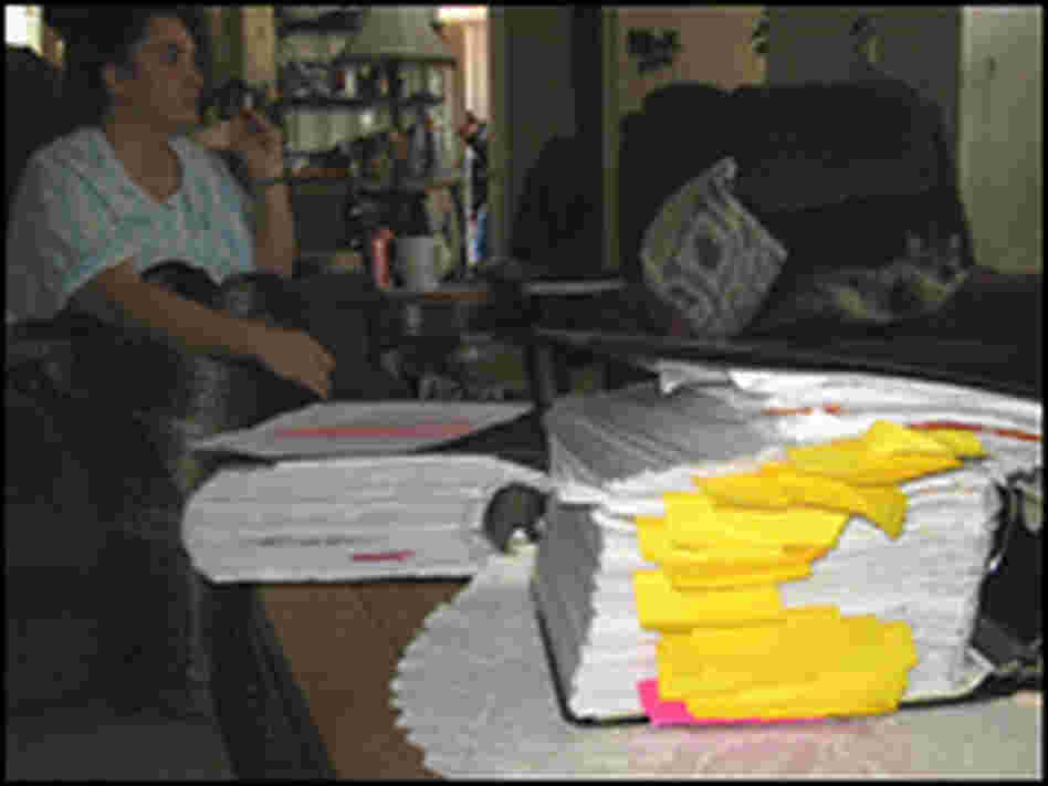 Tammie LeCompte and her binder