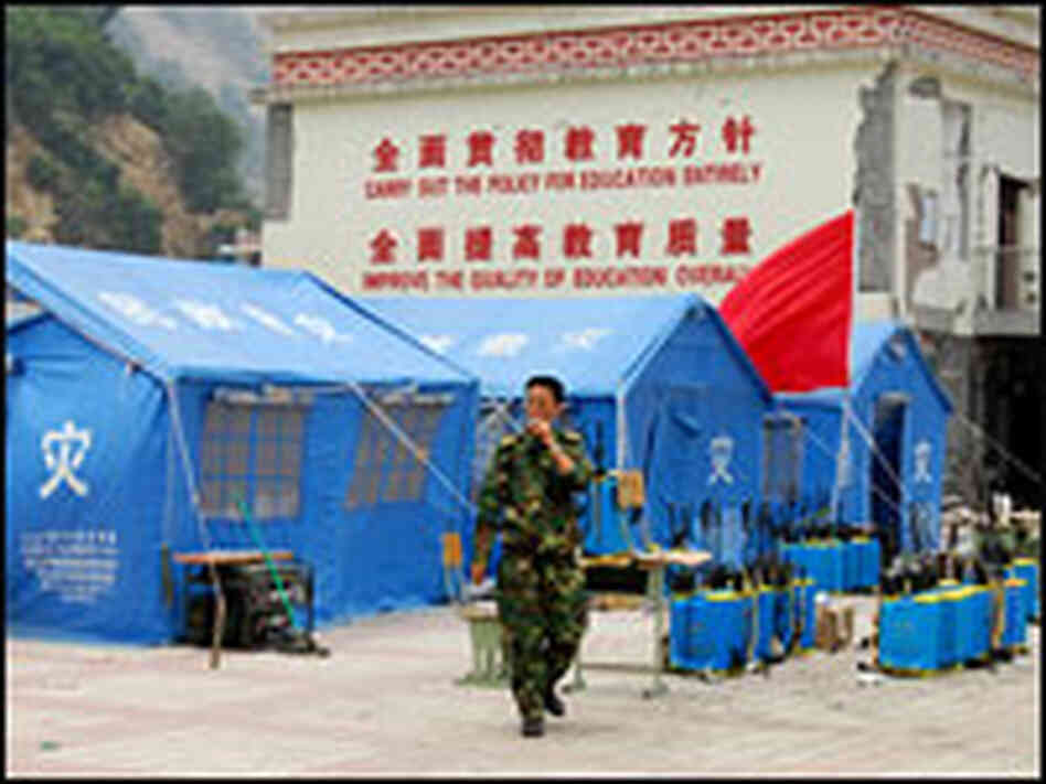The middle school in Yingxiu