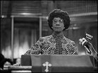 Shirley Chisholm campaigns at the 1972 Democratic National Convention. Shirley Chisholm campaigns at the 1972 Democratic National Convention.