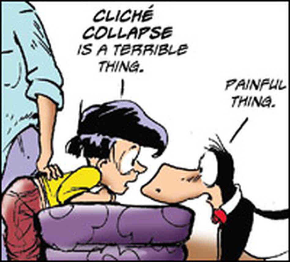 Auggie discovers limitations of cliche. Auggie discovers limitations of cliche.