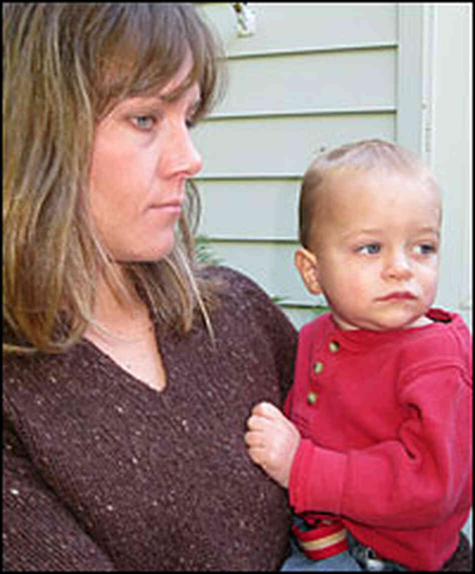 Tiffany Campbell holds her son, Brady.