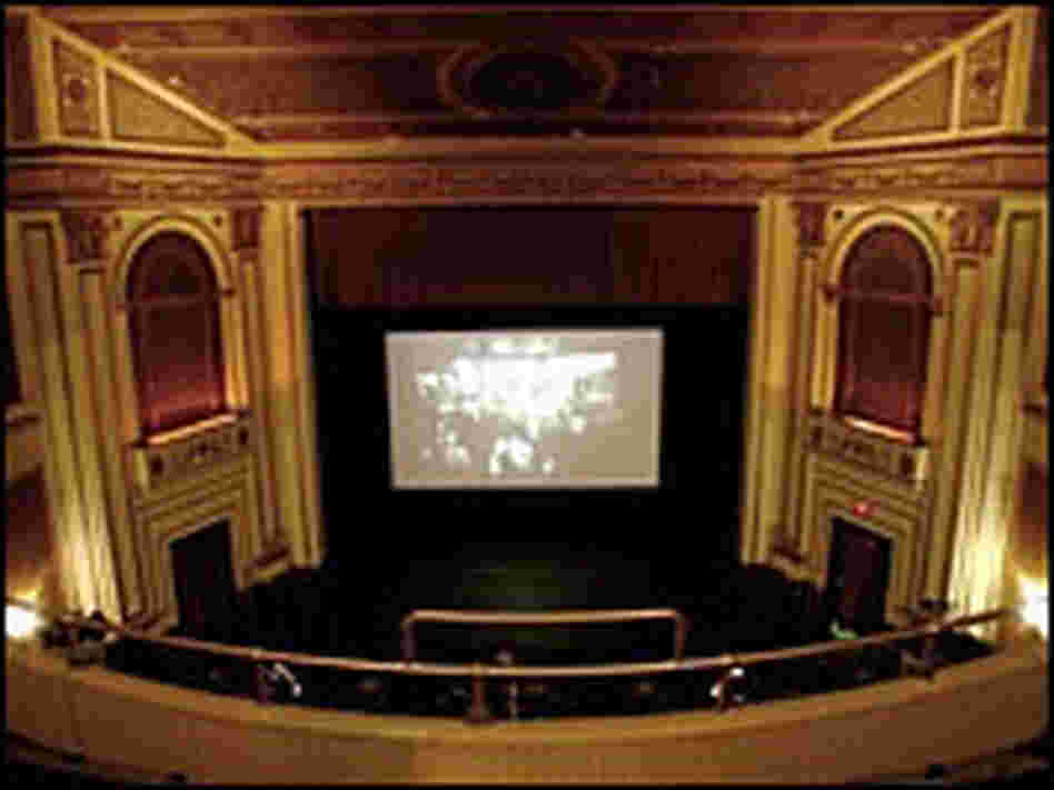 Interior view of Colonial Theatre, from balcony