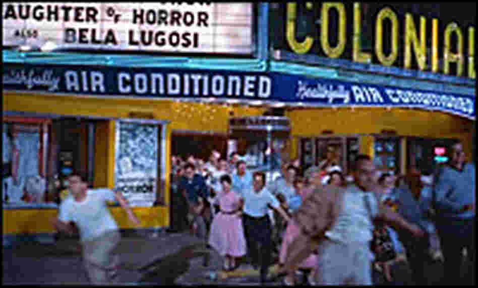 From 'The Blob': Crowds flee the Colonial Theatre