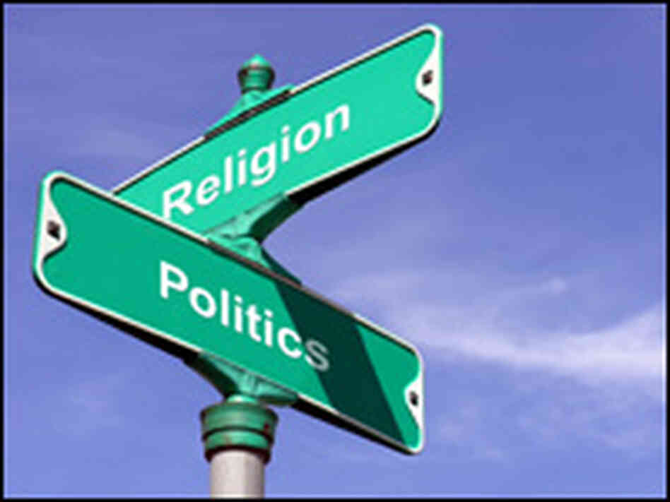 An illustration of where politics and religion intersect.