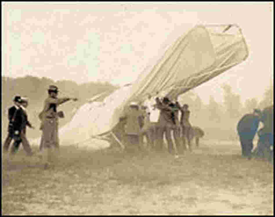 The first military plane built by the Wright brothers crashed on its first public test flight.