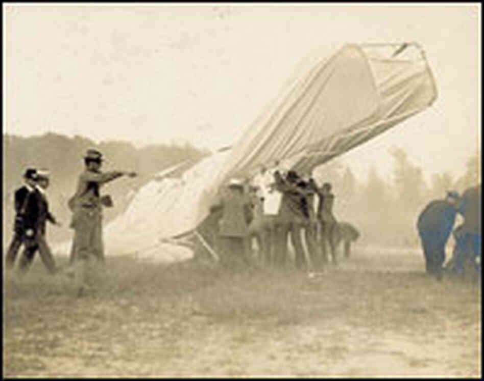 The first military plane built by the Wright brothers crashed on its first public test flight.