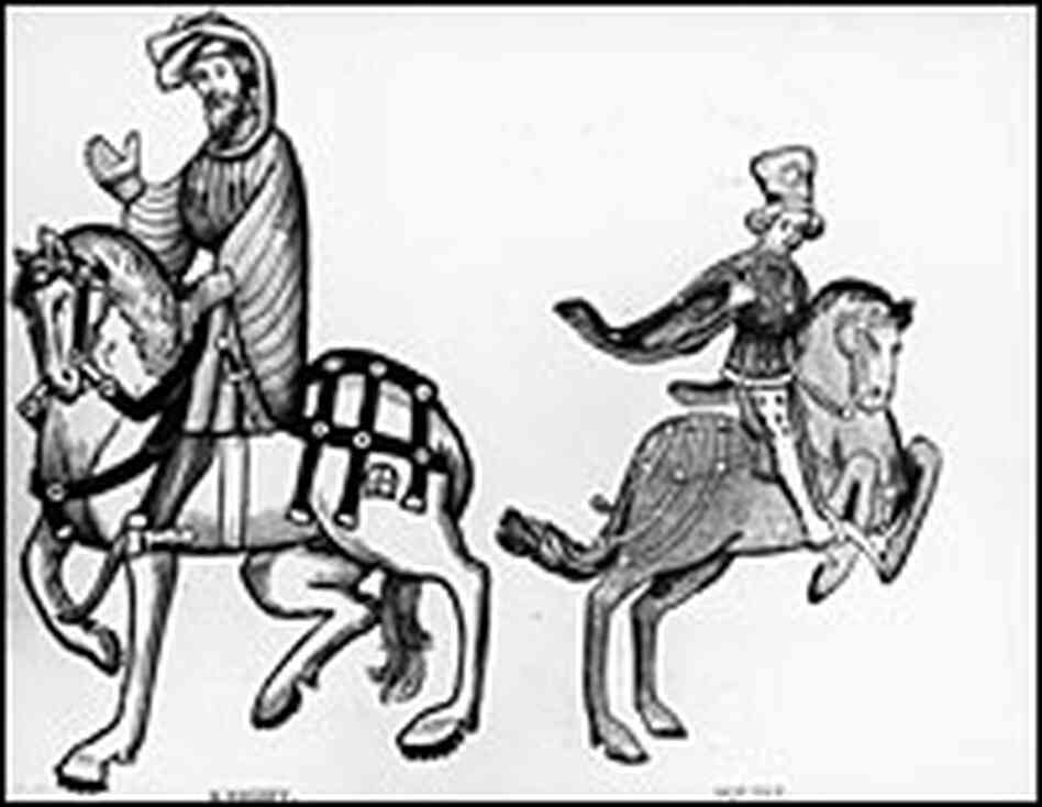 The knight and squire pilgrims